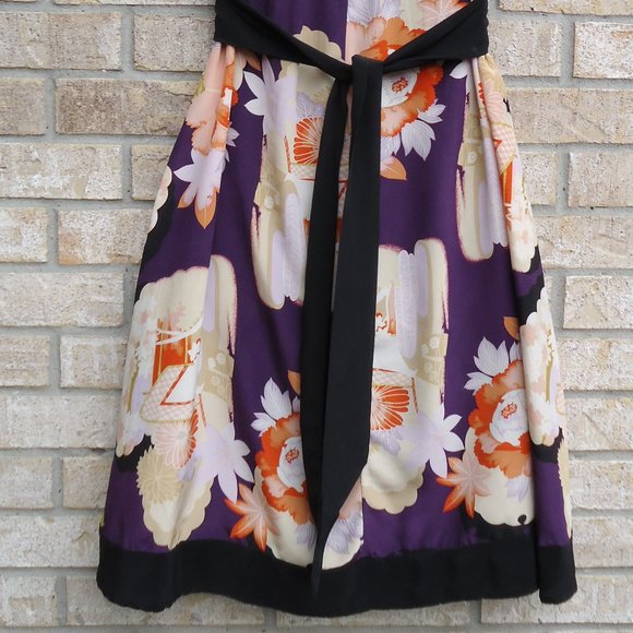 SIZE 2. CORAY LYNN CALTER SILK  FLORAL DRESS. - Picture 13 of 16